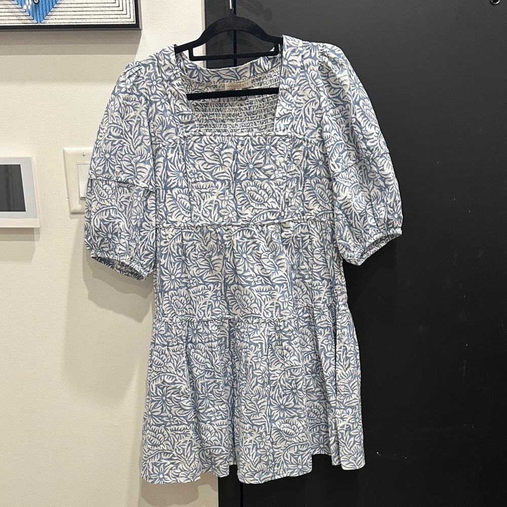 Tuckernuck Anna Cate Collection Blue and White Floral Mini Dress